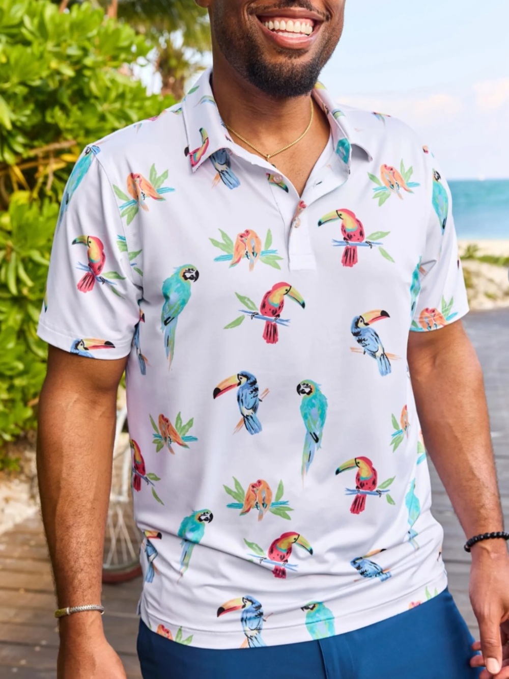 The Dude Where's Macaw Performance Polo